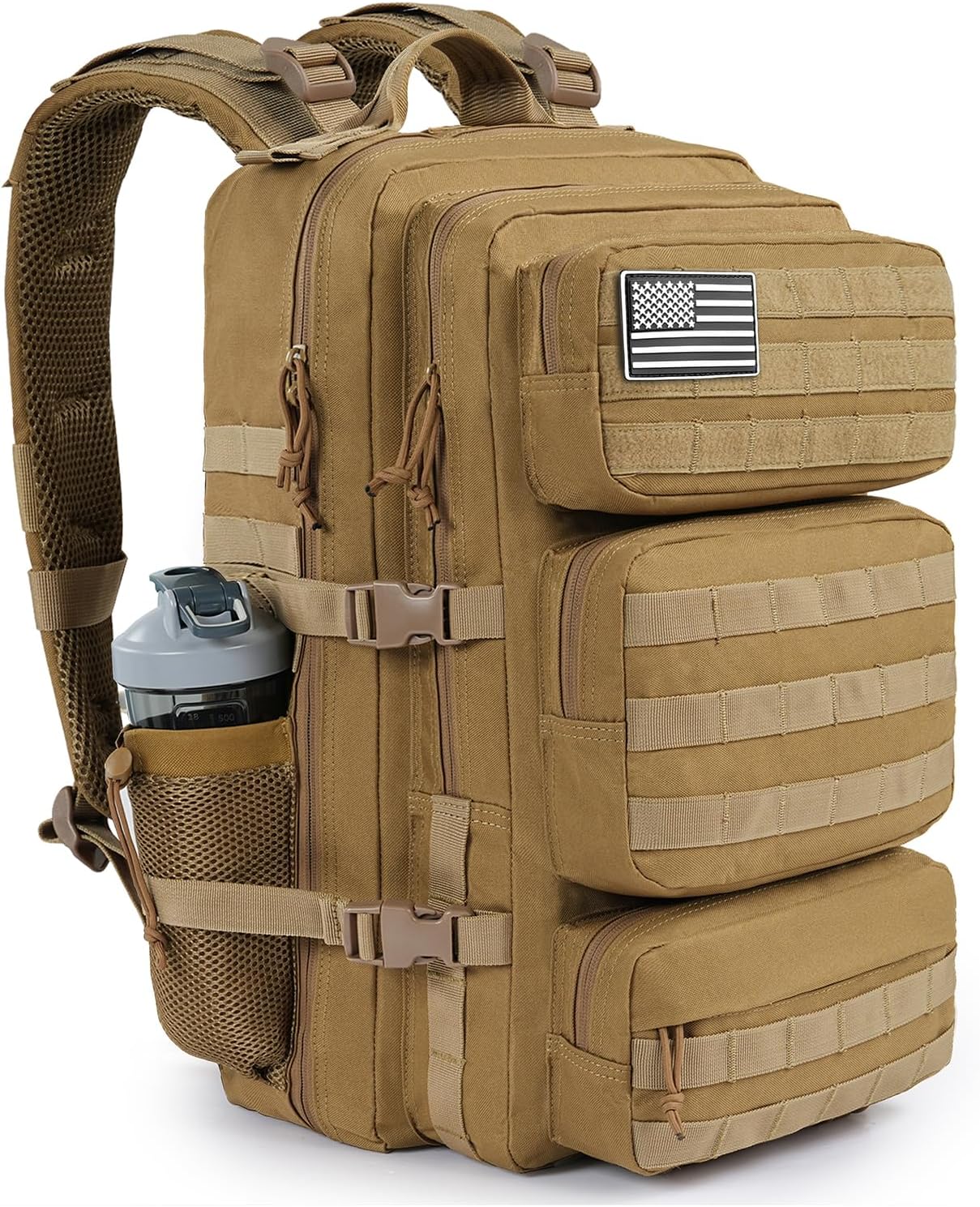 Military Tactical 50L Day Pack — Brown